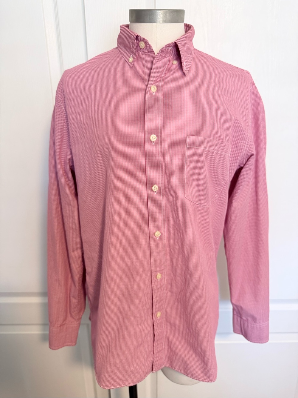 J. Crew Men's Red Gingham Button-Down Shirt